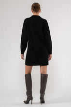 Load image into Gallery viewer, Collared Drop Shoulder Mini Sweater Dress