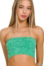 Load image into Gallery viewer, Washed Ribbed Seamless Tube Top