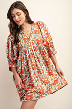 Load image into Gallery viewer, Floral Print Mini Dress