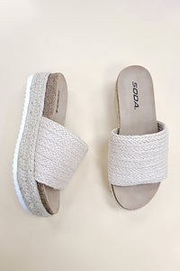 OPEN TOE CASUAL PLATFORM SANDALS