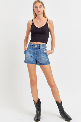 HIGH RISE RELAXED FIT SHORTS