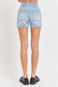 High Rise Seam Detailed Shorts