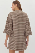 Load image into Gallery viewer, Hound&#39;s Tooth Check Dress with Pockets