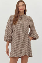 Load image into Gallery viewer, Hound&#39;s Tooth Check Dress with Pockets