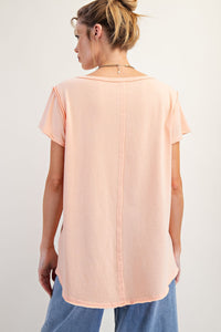 Boots Print Mineral Washed Cotton Jersey Knit Top
