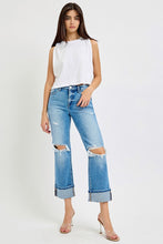 Load image into Gallery viewer, PLUS SIZE TUMMY CONTROL MID RISE CROP STRAIGHT