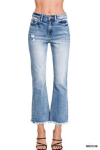 Load image into Gallery viewer, High Rise Straight Raw Hem Cropped Denim Pants