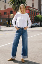 Load image into Gallery viewer, SUPER HIGH RISE CUFFED BAGGY WIDE LEG JEANS