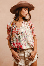 Load image into Gallery viewer, Woven Print Mix And Match Peasant Top