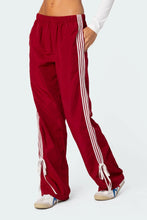 Load image into Gallery viewer, Side Striped Ribbon Tie Track Pants