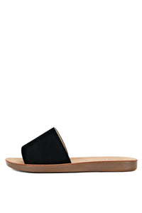OPEN TOE CASUAL FLAT SLIDE SANDALS