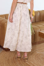 Load image into Gallery viewer, Floral Ruffle Waist Midi Skirt
