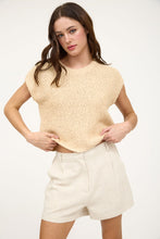 Load image into Gallery viewer, Textured Knit Crew Neck Short Sleeve Pullover