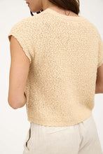Load image into Gallery viewer, Textured Knit Crew Neck Short Sleeve Pullover