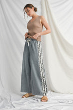 Load image into Gallery viewer, Side Leopard Accent Wide Leg Pants
