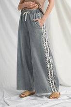 Load image into Gallery viewer, Side Leopard Accent Wide Leg Pants