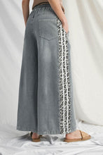 Load image into Gallery viewer, Side Leopard Accent Wide Leg Pants
