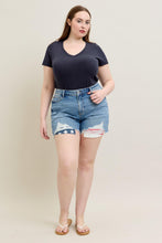 Load image into Gallery viewer, Hw Front &amp; Back Pkt Americana Flag Print Fray Hem