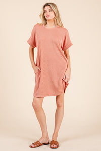 Rib Knit T-shirt Dress Cranberry Boutique Rib Knit T-shirt Dress Cranberry Boutique