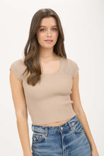 Load image into Gallery viewer, Back Tie Sweater Knit Short Sleeve Top