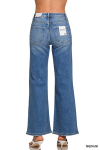 Medium Wash Wide Leg Denim Pants