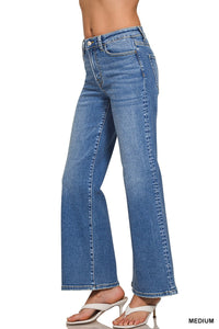 Medium Wash Wide Leg Denim Pants