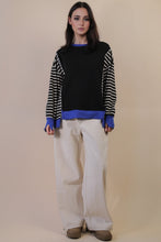 Load image into Gallery viewer, Oversized Striped Casual Knit Top