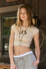 Load image into Gallery viewer, Western Boot Print Short Sleeve Knit Baby Tee Crop Top