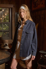 Load image into Gallery viewer, Dark Denim Button Down Long Sleeve Shirt