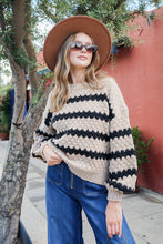 Load image into Gallery viewer, Zigzag Textured Knit Sweater