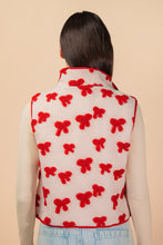 Load image into Gallery viewer, Textured Bow &amp; Floral Printed Vest