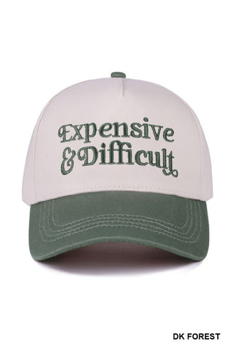 Expensive & Difficult Two Tone Canvas Cotton Cap