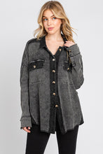 Load image into Gallery viewer, Mineral Wash Thermal Oversized Jacket