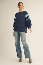 Load image into Gallery viewer, Color-block Raglan Sleeve Solid Top