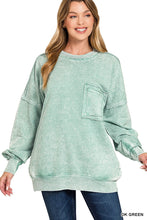 Load image into Gallery viewer, Halo Washed French Terry Exposed-seam Sweatshirt