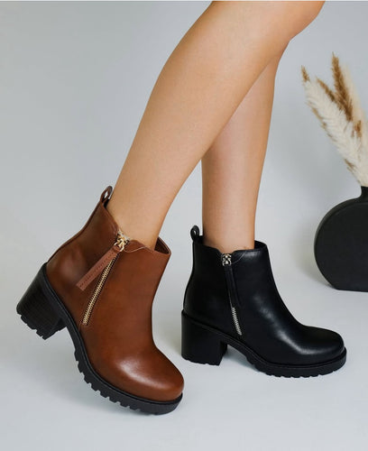 Lug Sole Ankle Booties
