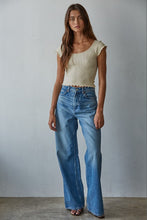 Load image into Gallery viewer, Merrow Edge Ribbed Crop Top