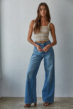 Load image into Gallery viewer, Weekend Striped Ribbed Tank