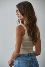 Load image into Gallery viewer, Weekend Striped Ribbed Tank