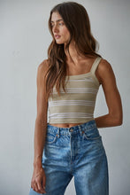 Load image into Gallery viewer, Weekend Striped Ribbed Tank