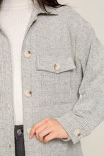 Load image into Gallery viewer, Brushed Waffle Button-Up Shacket