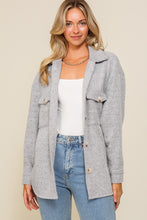 Load image into Gallery viewer, Brushed Waffle Button-Up Shacket
