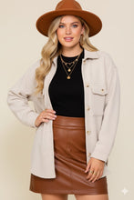 Load image into Gallery viewer, PLUS SIZE BRUSHED SHACKET