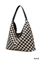 Load image into Gallery viewer, Checkered Hobo Tote Bag