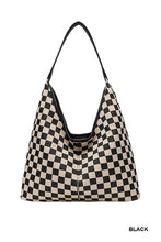 Load image into Gallery viewer, Checkered Hobo Tote Bag