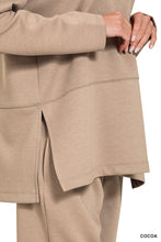 Load image into Gallery viewer, Scuba Side Slit Top &amp; Pants Set