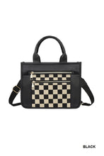 Load image into Gallery viewer, Checkered Canvas Tote Bag
