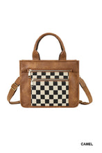 Load image into Gallery viewer, Checkered Canvas Tote Bag