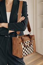 Load image into Gallery viewer, Checkered Canvas Tote Bag