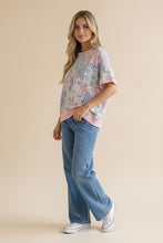 Load image into Gallery viewer, Floral Patchwork Top With Triangle Detail